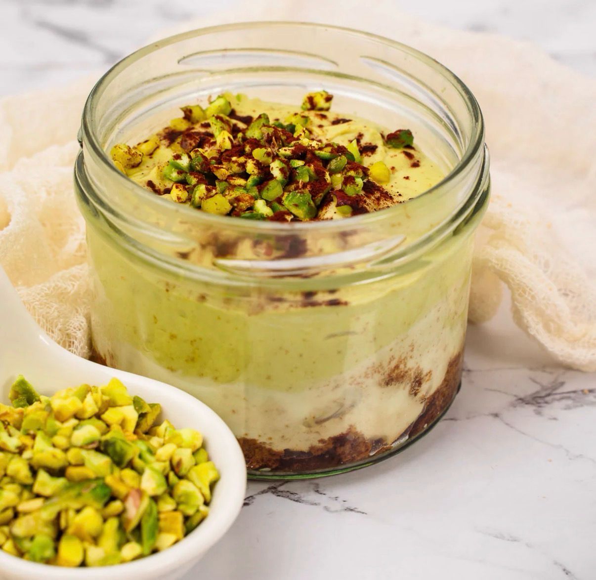 Tiramisú al pistacchio in glass jar - 90g x 12 (frozen)