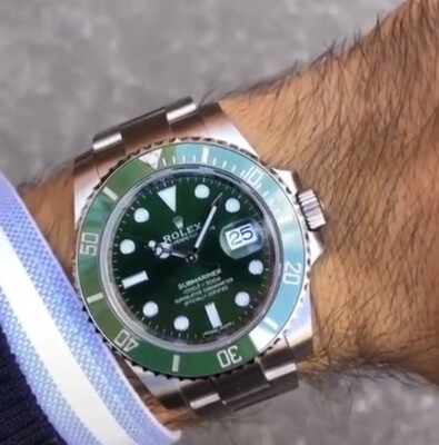 rolex replica submariner 116610LV verde hulk orologio 3135 clone movement