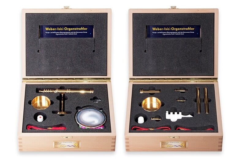 Weber-Isis® orgone emitter 1:1 complete set (gold-plated)