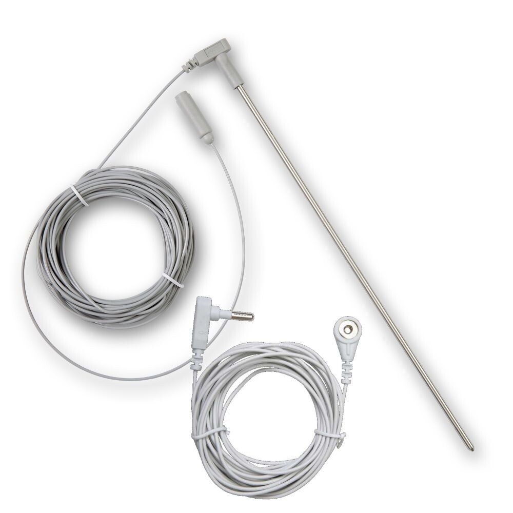 Verlängerungskabel (6m), Zubehör: Kabel und Erdungsstab (4,6m + 12m = 16m)