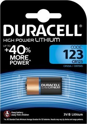 Duracell Batterie DL CR123 A Spezial für Magnetkontakte