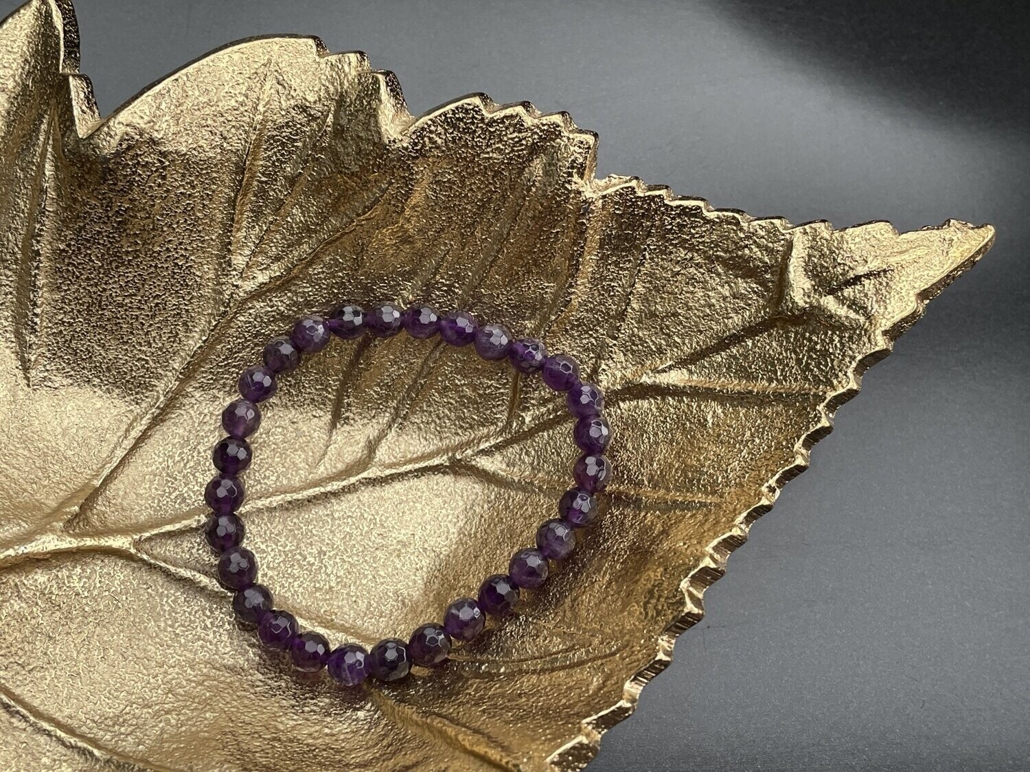 Amethist 6mm facet armband