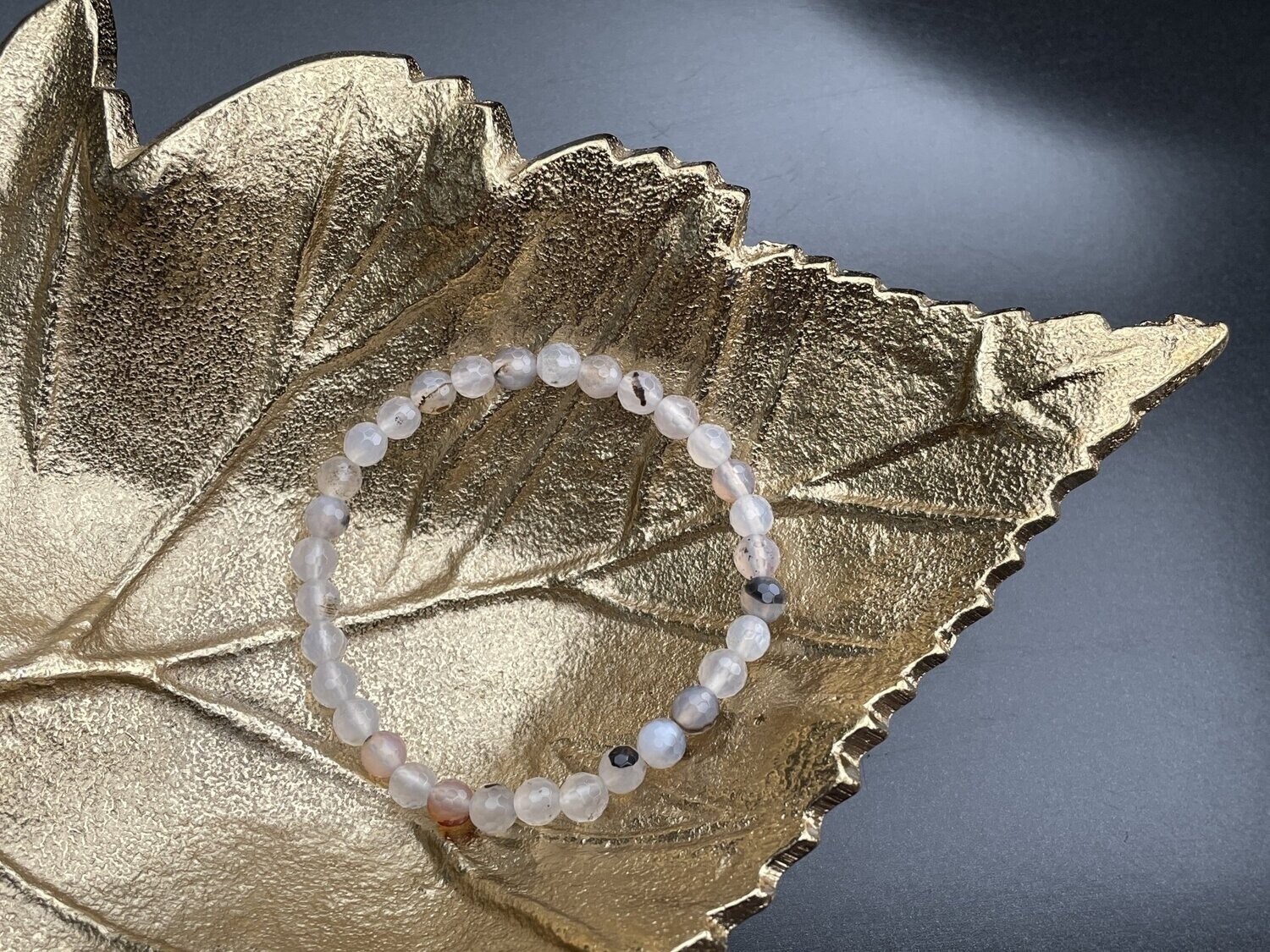 Dendriet Agaat 6mm facet armband