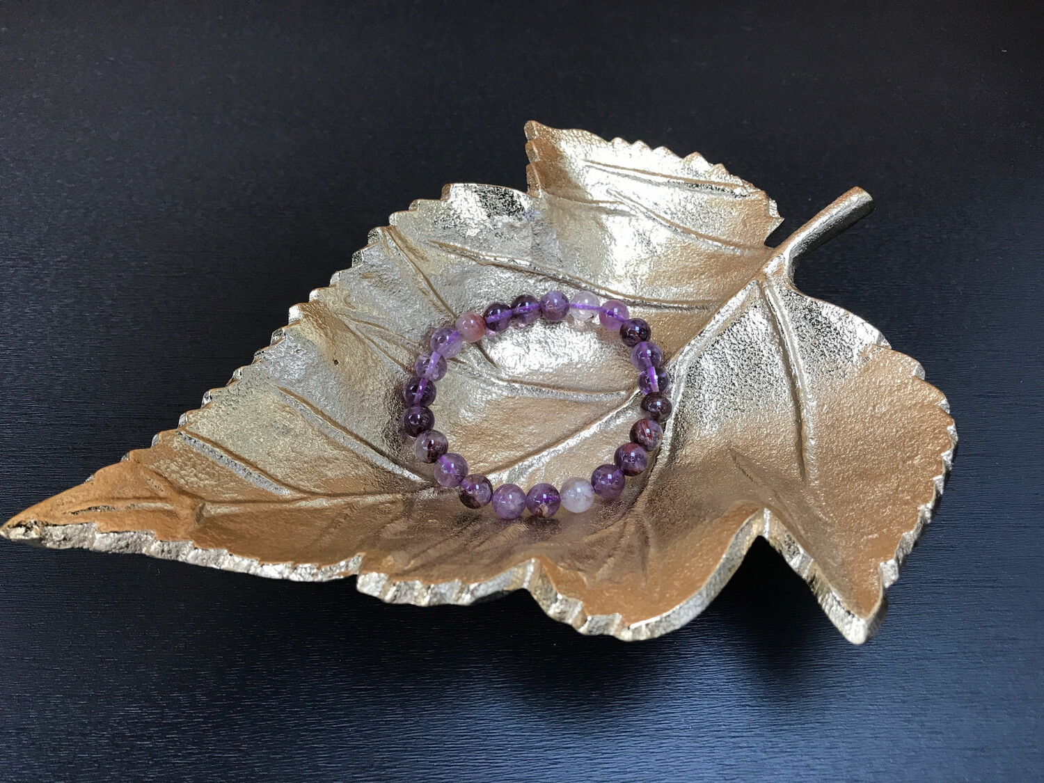 Armband Amethist met insluitsels 8mm