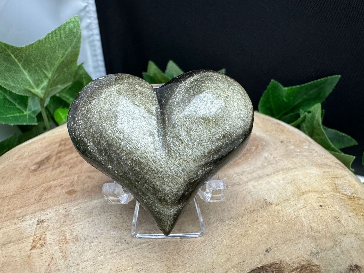 Goud Obsidiaan hart