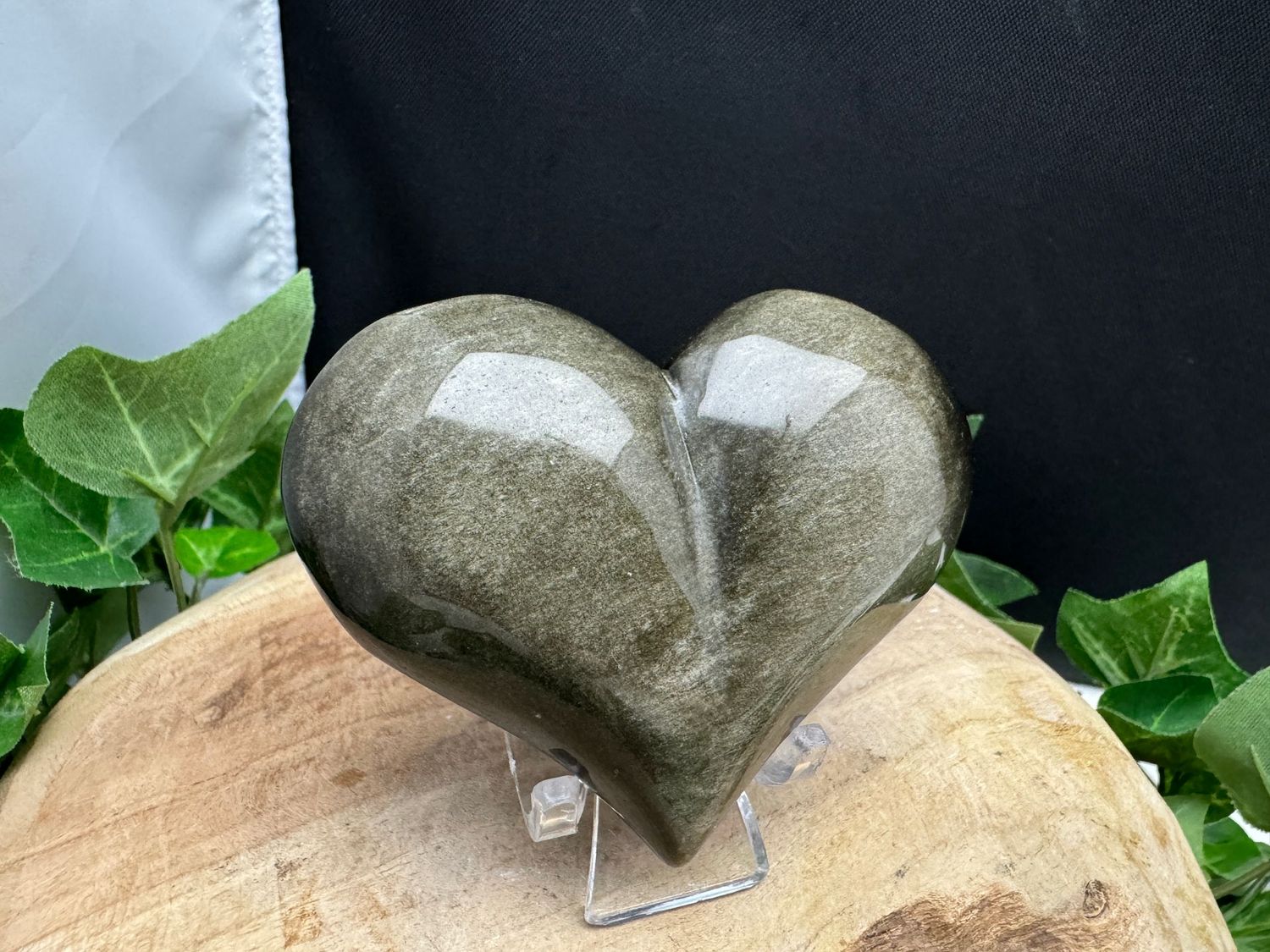 Goud Obsidiaan hart