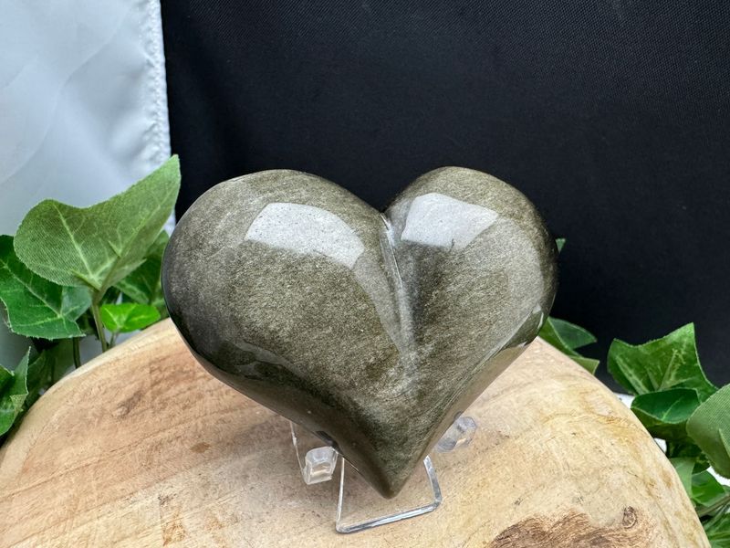 Goud Obsidiaan hart