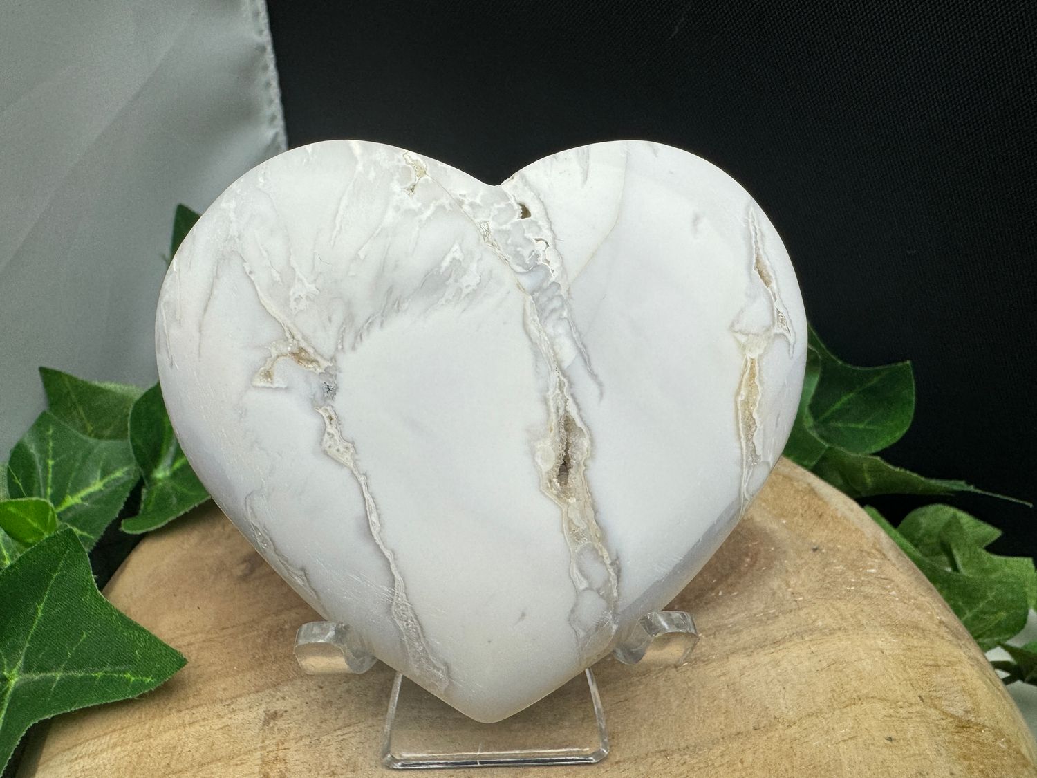 Witte pluim Agaat hart