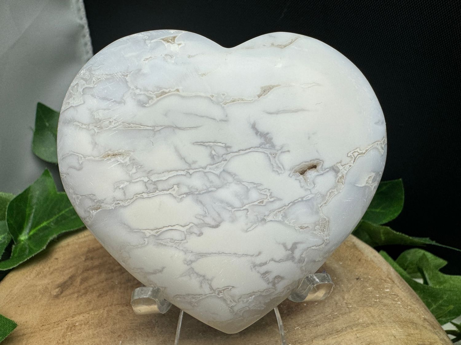 Witte pluim Agaat hart
