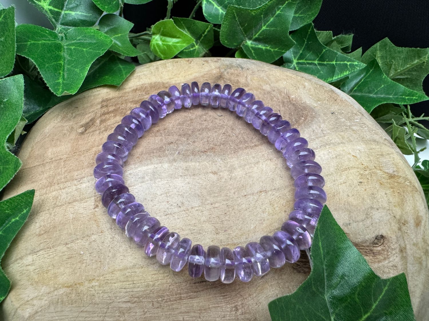 Amethist rondelle 8mm