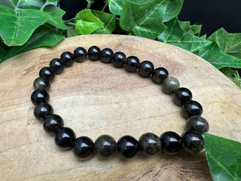 8mm Goud Obsidiaan