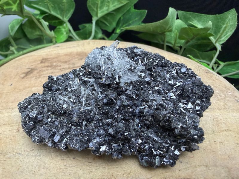 Sfaleriet met bergkristal