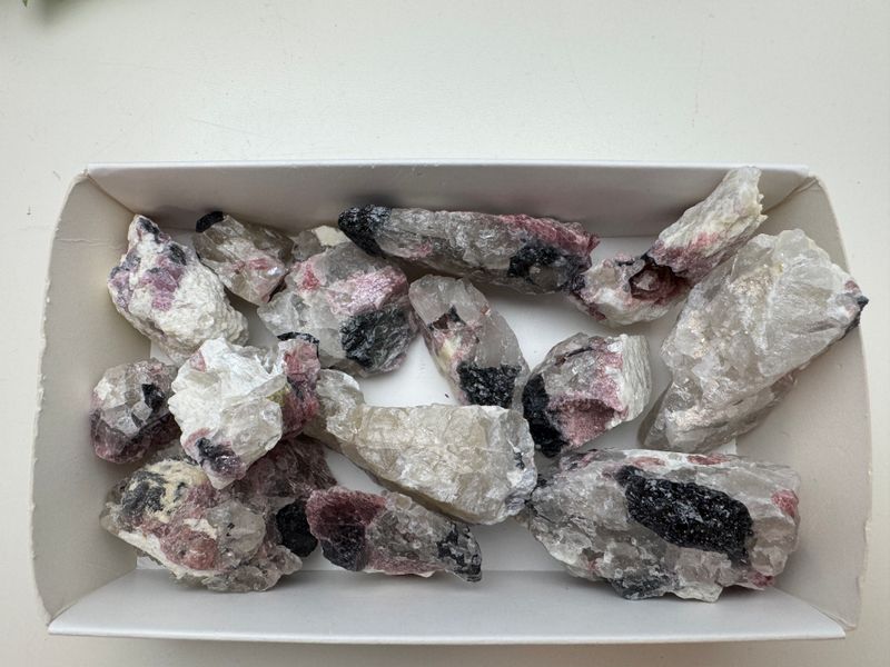 setje Roze met Zwarte Toermalijn