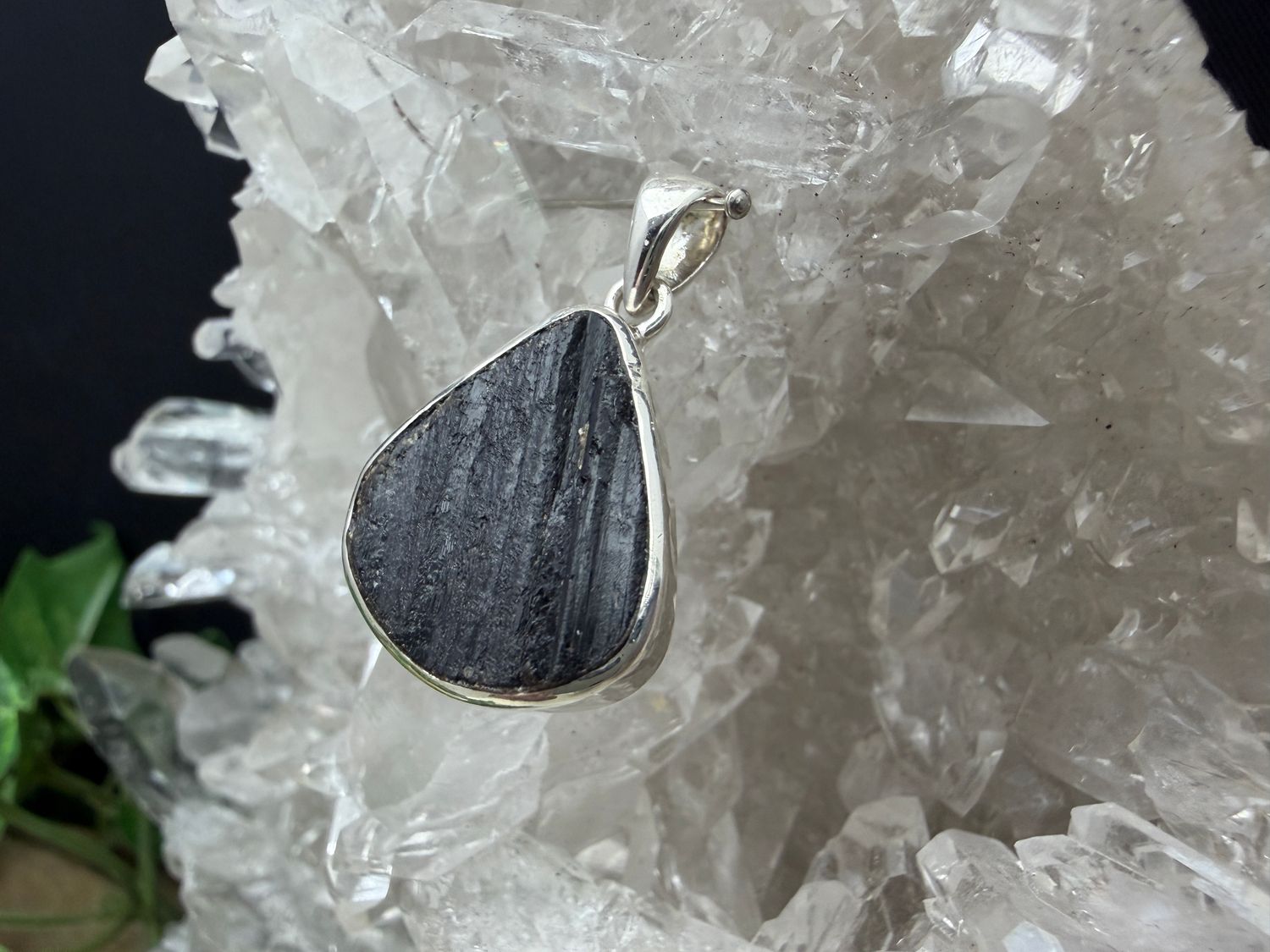 Zwarte Toermalijn hanger