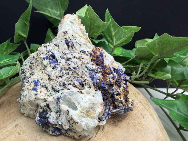 Azuriet met Malachiet en Fluoriet