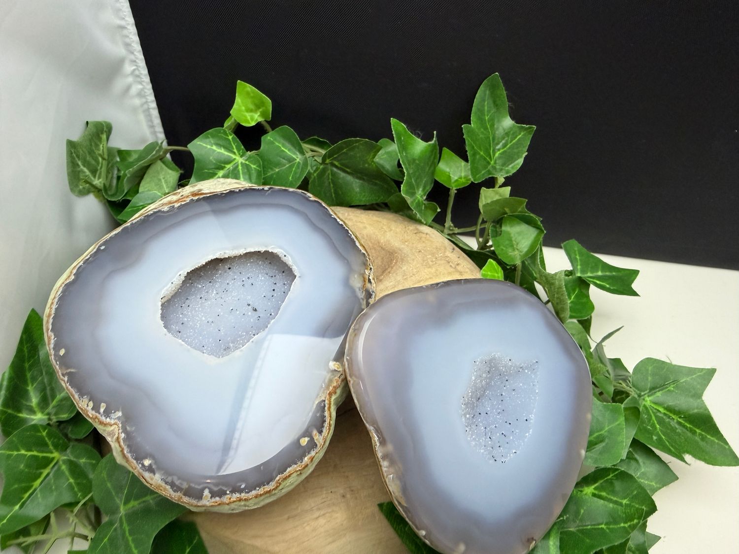 Agaat geode als paar!