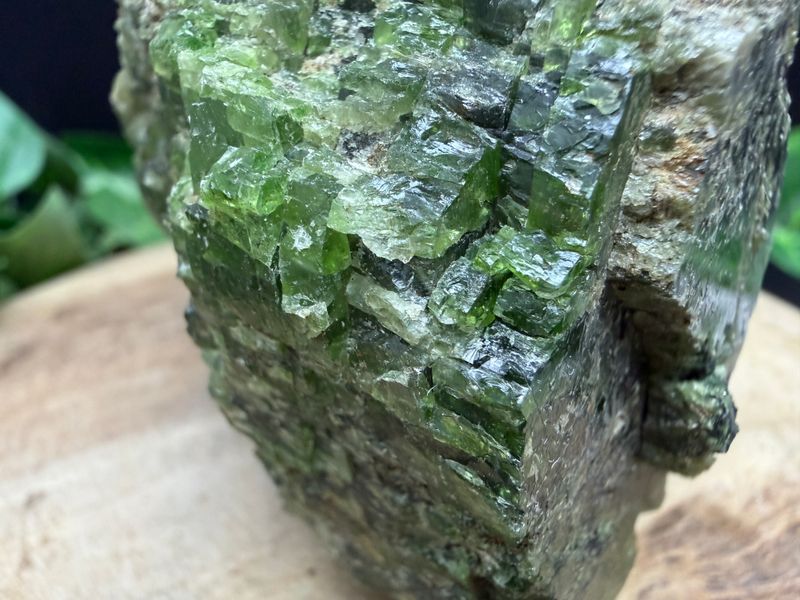 Groene Diopsiet met Kwarts