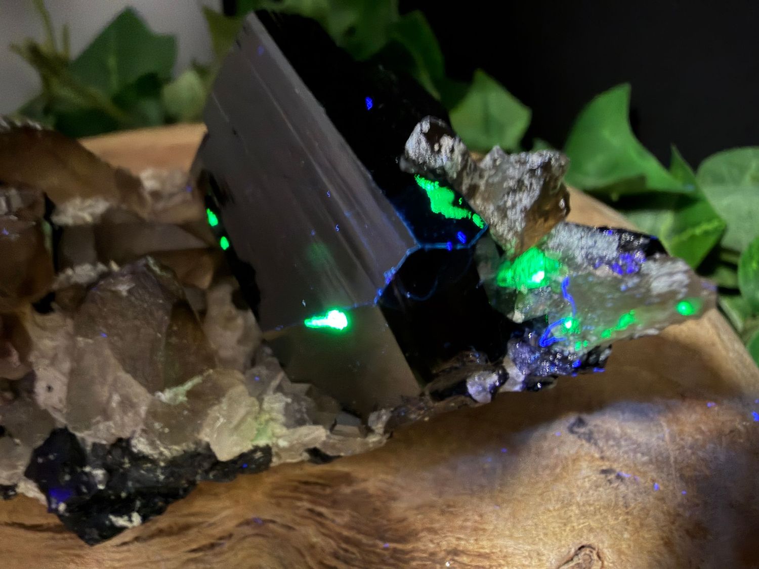 Cluster Rookkwart met Schorl Cluster Rookkwart met Schorl