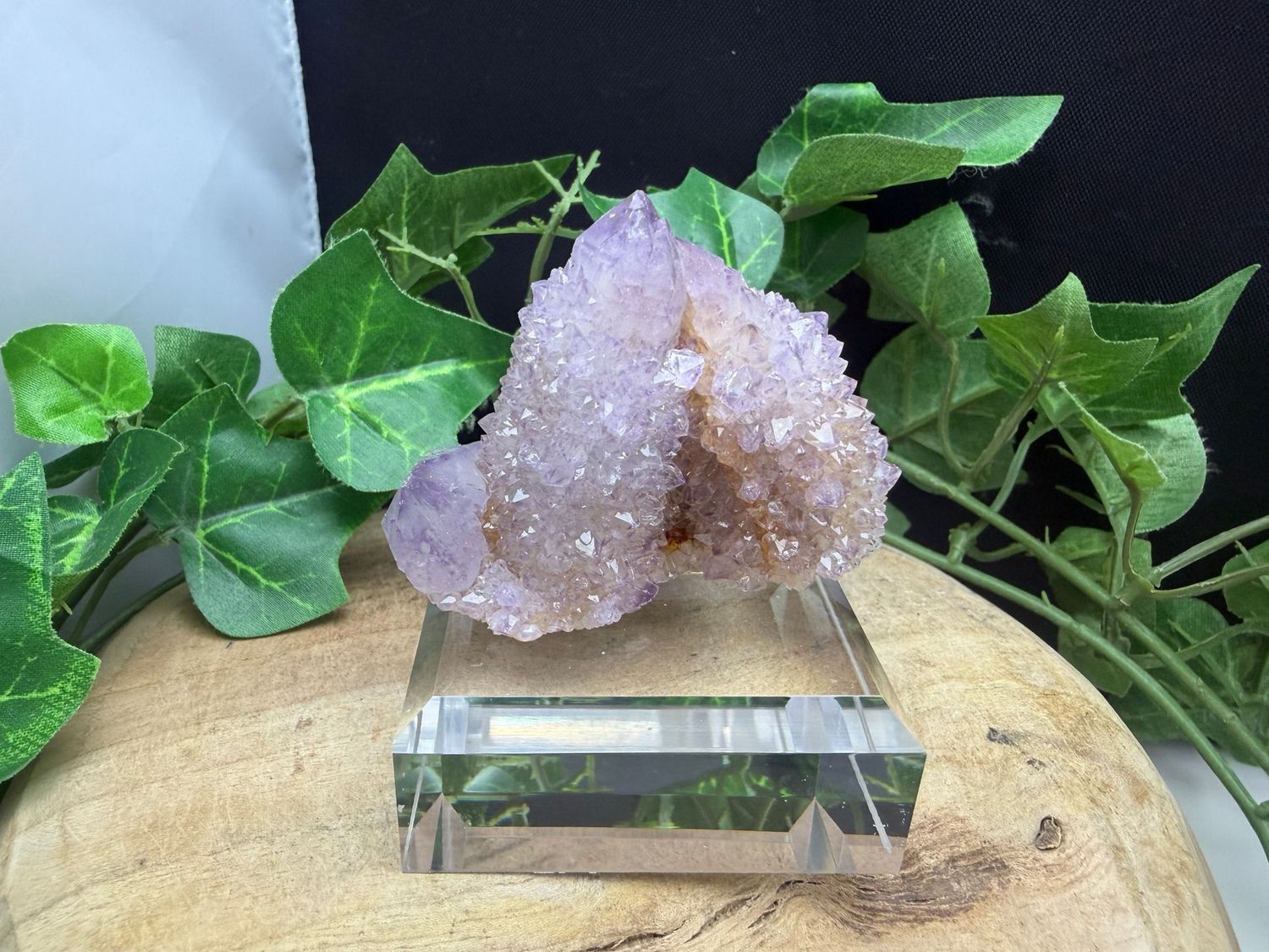 Cactus / Spirit Amethist op sokkel