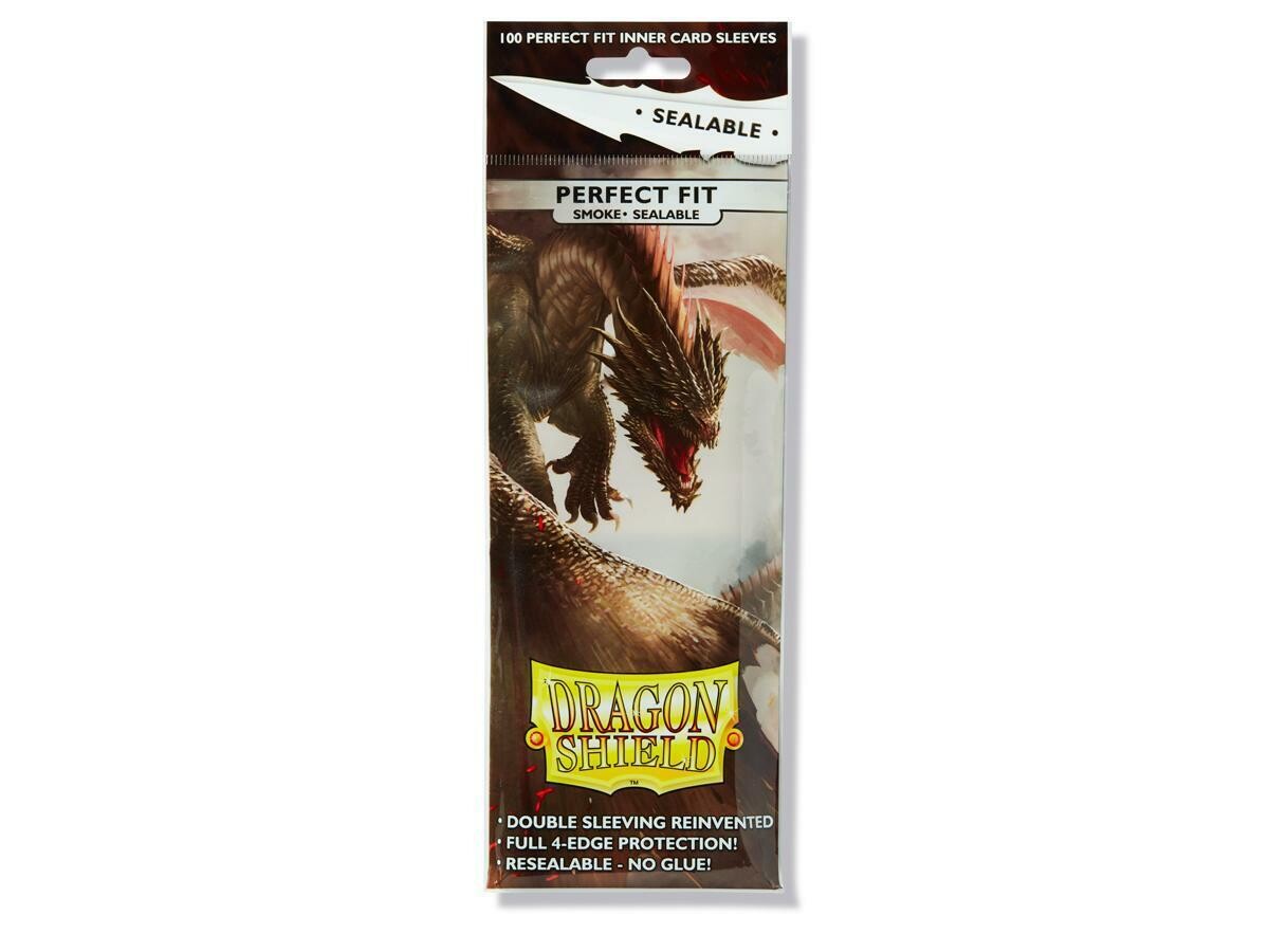 Dragon Shield Standard Perfect Fit Sealable Sleeves - Smoke