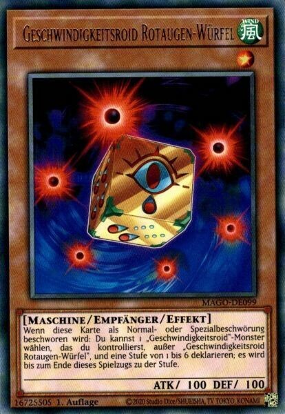 Geschwindigkeitsroid Rotaugen-Würfel (Rare-MAGO)