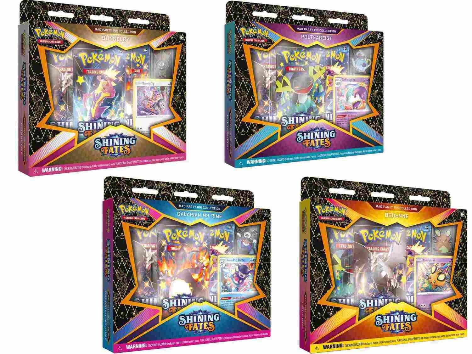 Pokémon - Shining Fates - Mad Party Pin Collection Set