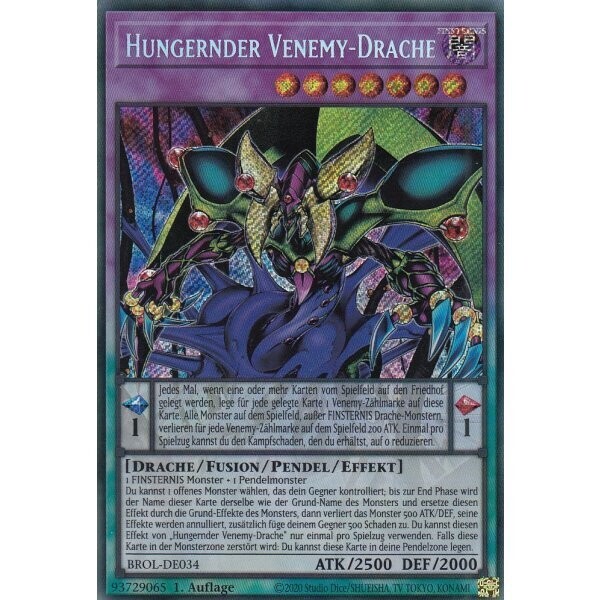 Hungernder Venemy-Drache (Secret-Rare-BROL)