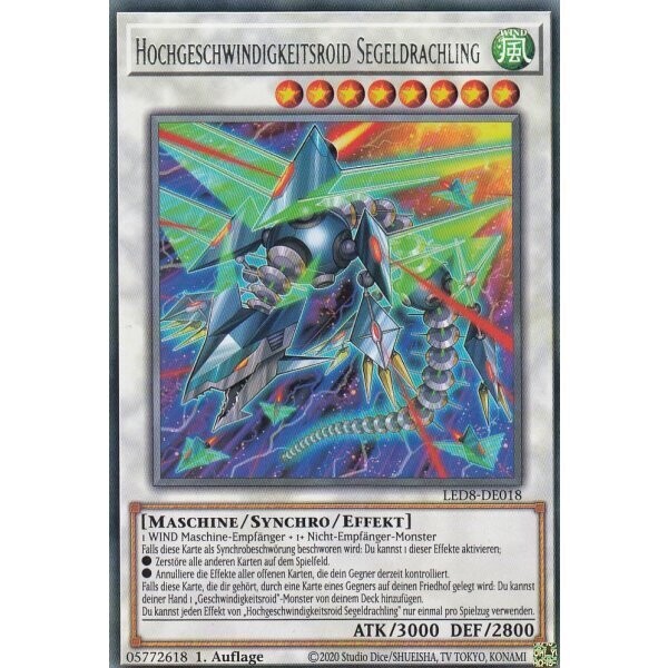 Hochgeschwindigkeitsroid Segeldrachling (Rare-LED8)