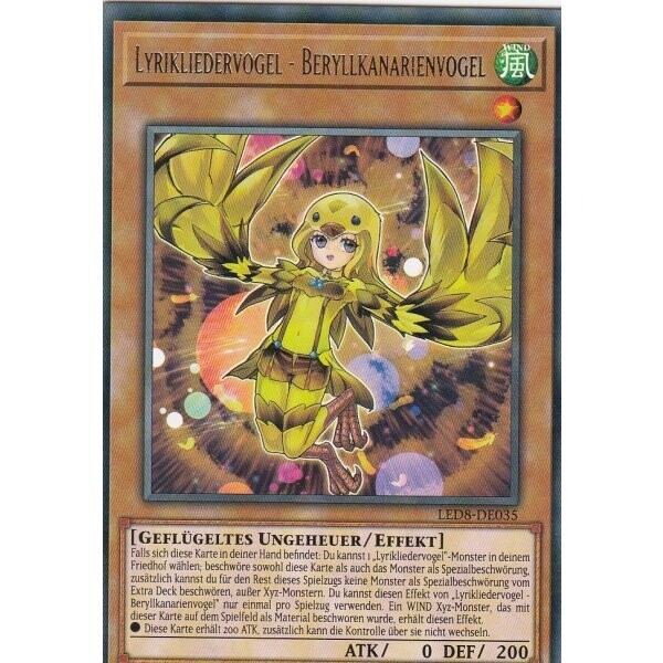 Lyrikliedervogel - Beryllkanarienvogel (Rare-LED8)