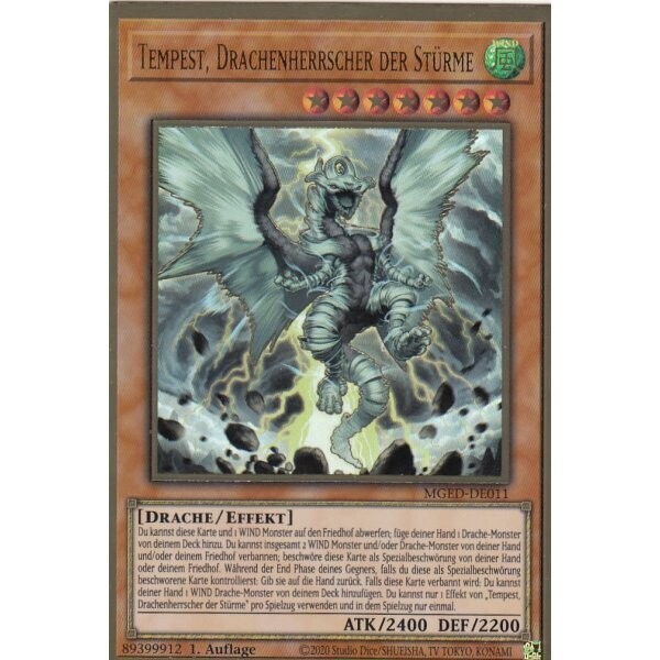 Tempest Drachenherrscher Der Stürme (GOLD RARE-MGED)