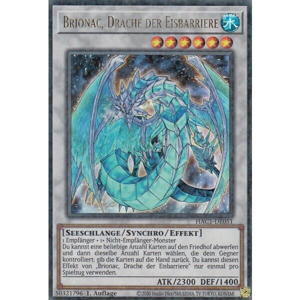 Brionac, Drache der Eisbarriere (Duel Terminal Ultra Rare-HAC1)