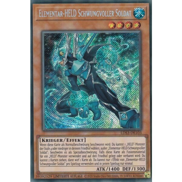 Elementar-HELD Schwungvoller Soldat (Secret Rare - LDS3)