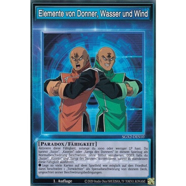 Elemente von Donner, Wasser und Wind (Skill - SGX2)