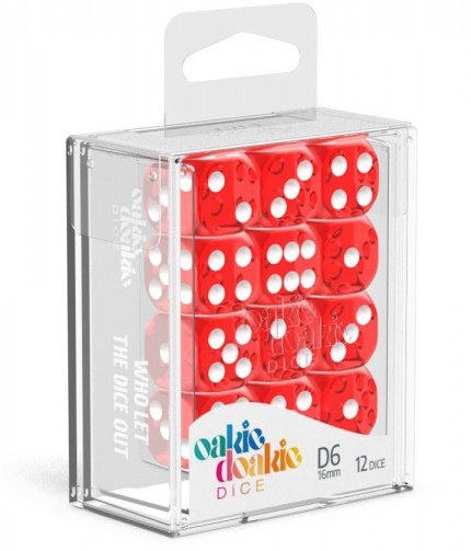 Oakie Doakie - Dice W6 16mm Translucent - red