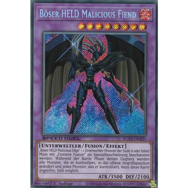 Böser HELD Malicious Fiend (Secret Rare - SGX3)