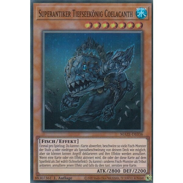 Superantiker Tiefseekönig Coelacanth (Super Rare - MAZE)