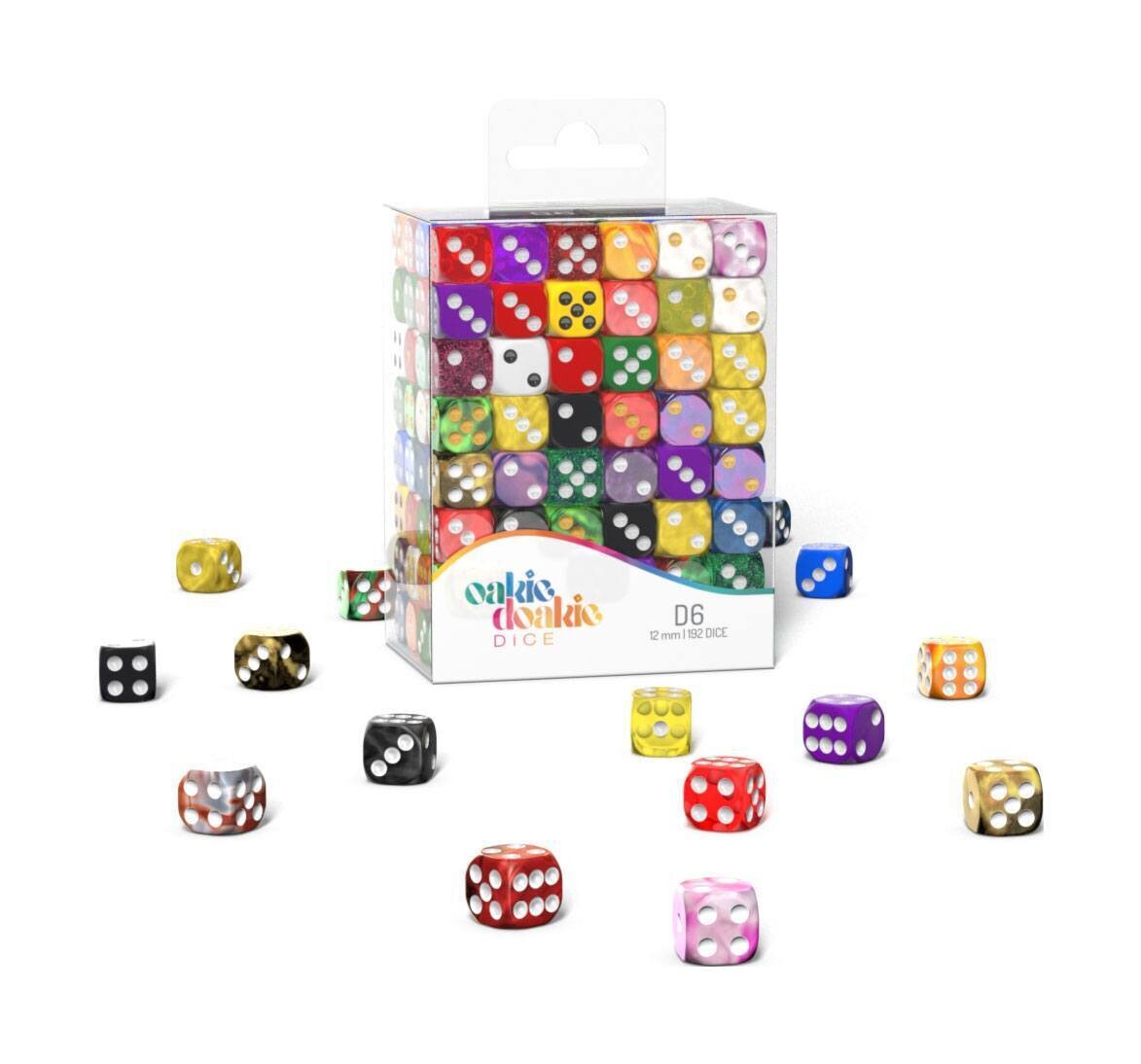 Oakie Doakie - D6 Dice Retail 12 mm Mixed (6)