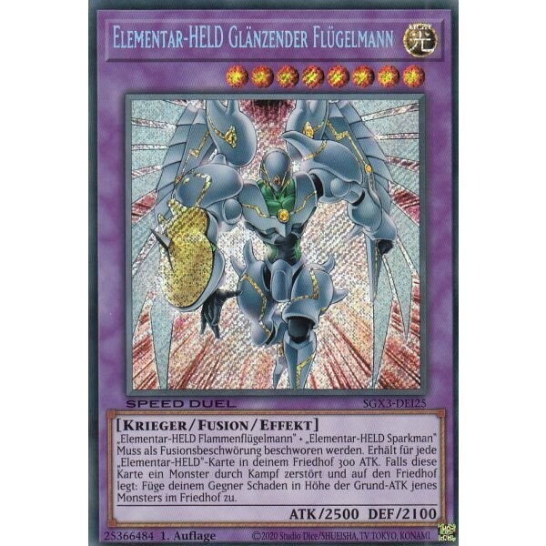Elementar-HELD Glänzender Flügelmann (Secret Rare - SGX3)