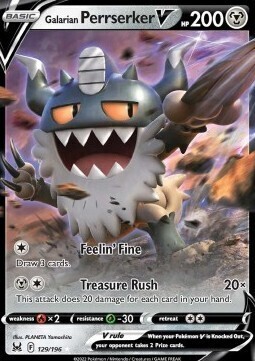 Galarian Perrserker V (129/196) - Near Mint - EN