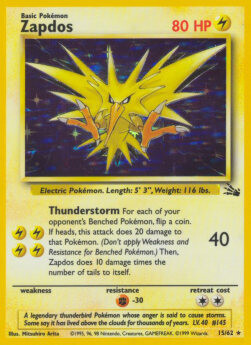 Zapdos (15/62) - Near Mint - DE