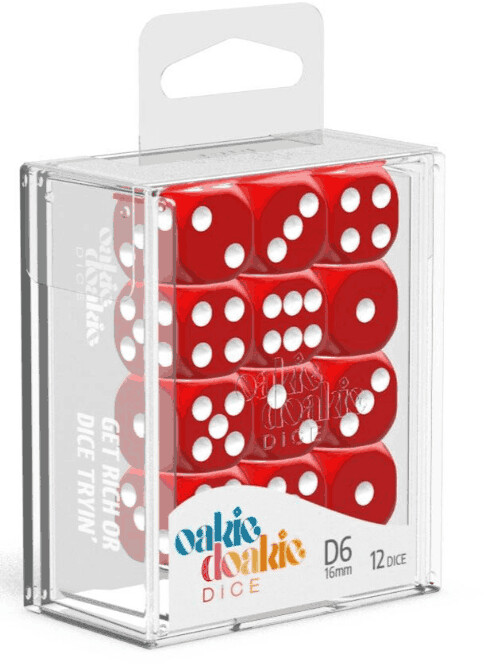 Oakie Doakie - Dice W6 16mm Solid - Red