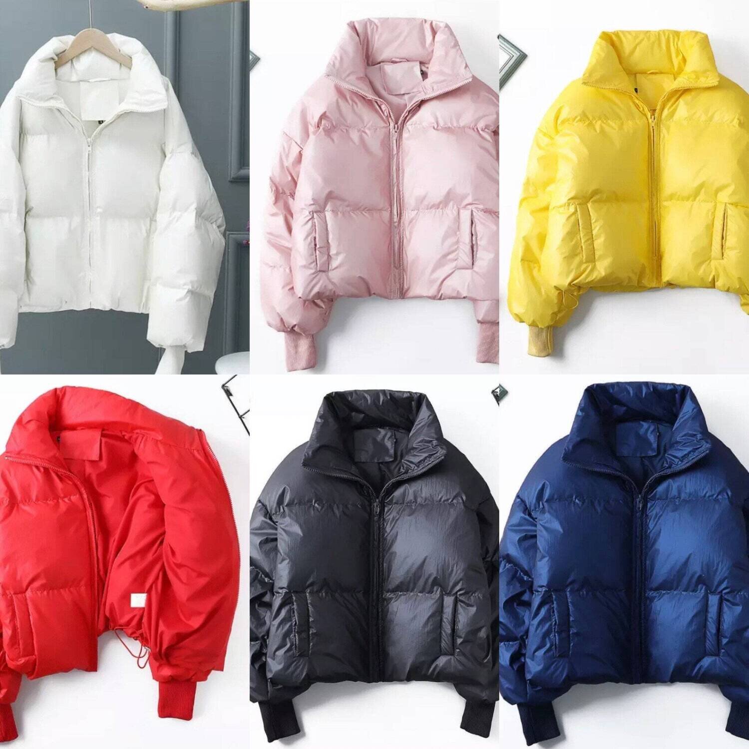 SALE SALE SALE Puffer Damen Daunen Jacke, One Size, Reißverschluss, Taschen, in sechs verschiedenen Farben