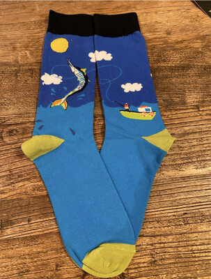 Angler Herren Socken „Angeln Petri Heil" Baumwolle,Polyamid,Elasthan