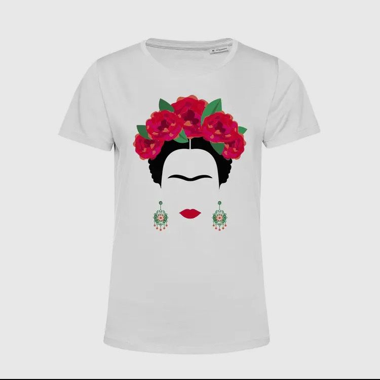 Shirt „Frida rot-grün“ vier verschiedene Größen 