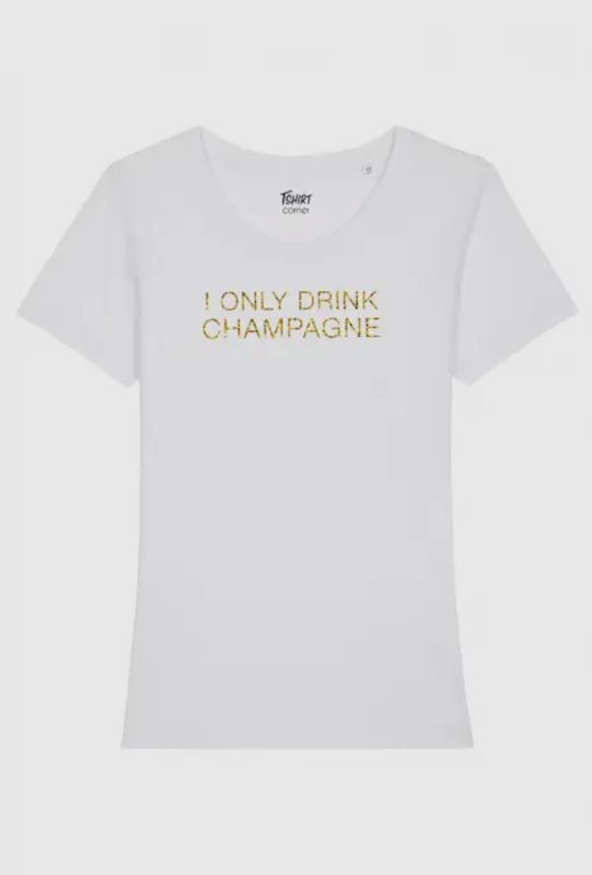 Shirt „I only Drink Champagner “ fünf verschiedene Größen 