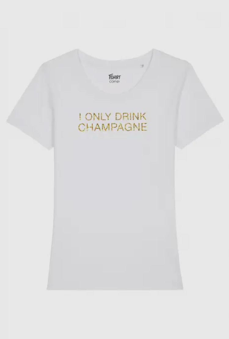 Shirt „Ok, but First Champagner“ fünf verschiedene Größen 