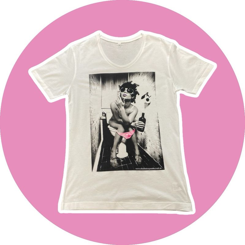 Shirt „Lady mit Lockenwickler “ vier verschiedene Größen 