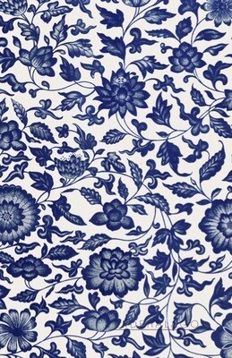 [000] Libreta Flores azules (motivo chino)