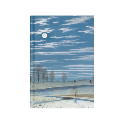 Escena invernal a la luz de la luna