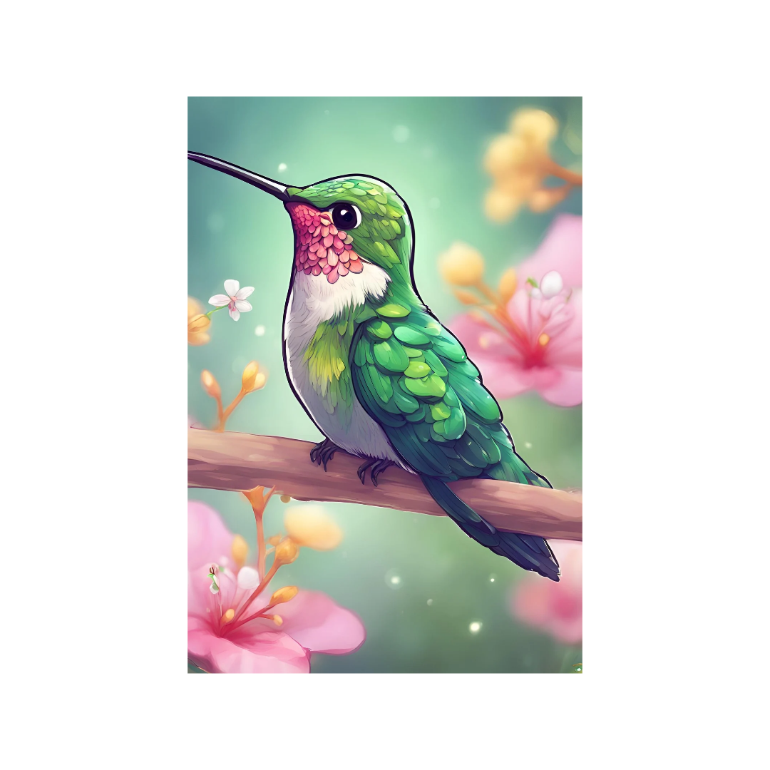 Colibrí Kawaii 01